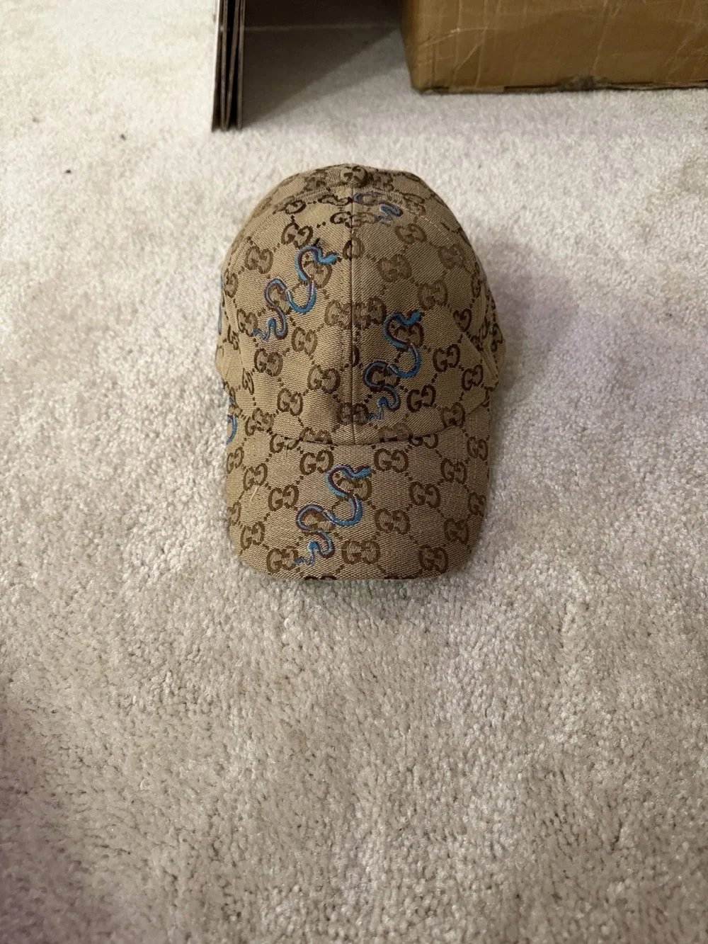 Gucci GG Monogram Snake Embroidered Baseball Cap